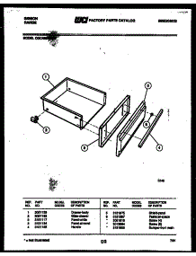 04 - Drawer Parts parts for Frigidaire Range CGC4S9WXA from AppliancePartsPros.com