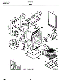 03 - Body parts for Frigidaire Range GEF354BBDC from AppliancePartsPros.com