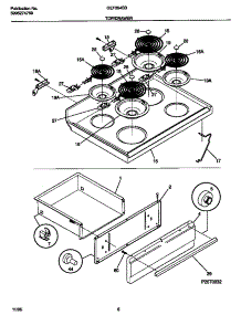 04 - Top / Drawer parts for Frigidaire Range GEF354BBDC from AppliancePartsPros.com