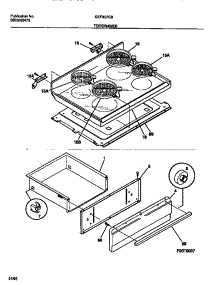 04 - Top / Drawer parts for Frigidaire Range GEF357CBSA from AppliancePartsPros.com