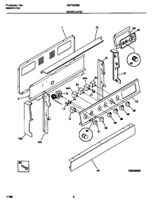 02 - Backguard parts for Frigidaire Range GEF350SBDC from AppliancePartsPros.com