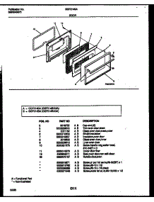 06 - Door Parts parts for Frigidaire Range GGF314BADA from AppliancePartsPros.com