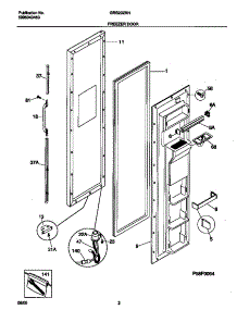 02 - Freezer Door parts for Frigidaire Refrigerator GRS20ZRHW7 from AppliancePartsPros.com