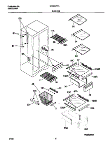 05 - Shelves parts for Frigidaire Refrigerator GRS20ZRHD1 from AppliancePartsPros.com