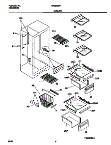 05 - Shelves parts for Frigidaire Refrigerator GRS20ZRHW7 from AppliancePartsPros.com