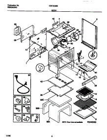 04 - Body parts for Frigidaire Range GGF356BBDB from AppliancePartsPros.com