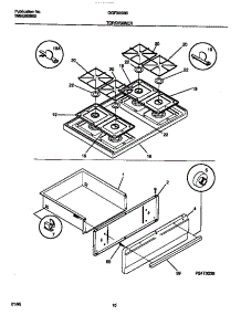 05 - Top / Drawer parts for Frigidaire Range GGF356BBDB from AppliancePartsPros.com