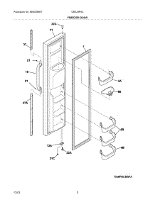 03 - Freezer Door parts for Gibson Refrigerator GRS23R4CW3 from AppliancePartsPros.com