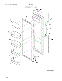 05 - Refrigerator Door parts for Gibson Refrigerator GRS23R4CW3 from AppliancePartsPros.com