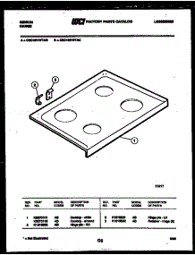 05 - Cooktop Parts parts for Frigidaire Range CEC1M1WTAB from AppliancePartsPros.com