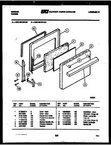 07 - Door Parts parts for Frigidaire Range CEC1M1WTAB from AppliancePartsPros.com