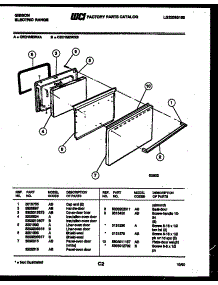 05 - Door Parts parts for Frigidaire Range CEC1M2WXA from AppliancePartsPros.com