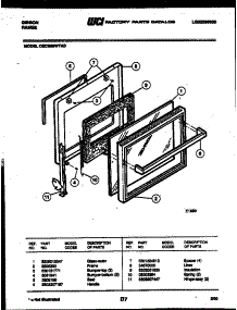 04 - Door Parts parts for Frigidaire Range CEC3M6WTAD from AppliancePartsPros.com