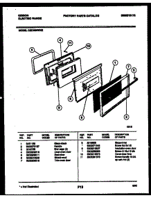 03 - Door Parts parts for Frigidaire Range CEC4M4WXE from AppliancePartsPros.com