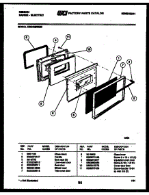 03 - Door Parts parts for Frigidaire Range CEC4M6WXC from AppliancePartsPros.com