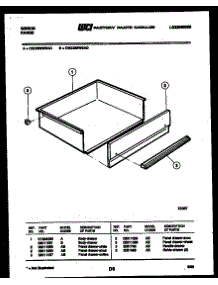 07 - Drawer Parts parts for Frigidaire Range CEC3S5WSAD from AppliancePartsPros.com