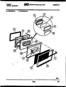 05 - Door Parts parts for Frigidaire Range CEC4S8WXB from AppliancePartsPros.com