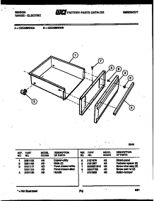 07 - Drawer Parts parts for Frigidaire Range CEC4S8WXB from AppliancePartsPros.com