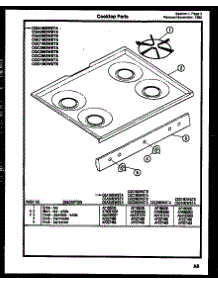 02 - Cooktop Parts parts for Frigidaire Range CGC3M2WSTA from AppliancePartsPros.com
