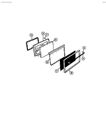 06 - Oven Door parts for Frigidaire Range CGC3S5DXE from AppliancePartsPros.com