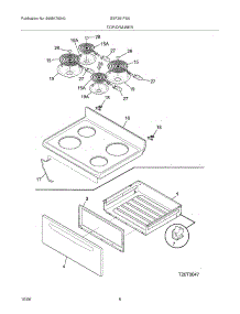 07 - Top / Drawer parts for Gibson Range GEF351FSA from AppliancePartsPros.com
