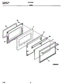 05 - Door parts for Frigidaire Range GEF350SBWC from AppliancePartsPros.com