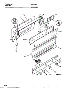 02 - Backguard parts for Frigidaire Range GGF322BBDD from AppliancePartsPros.com