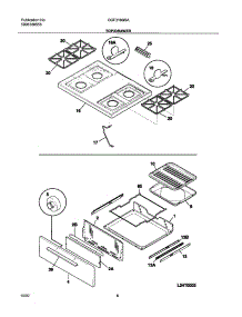 09 - Top / Drawer parts for Gibson Range GGF316BSA from AppliancePartsPros.com