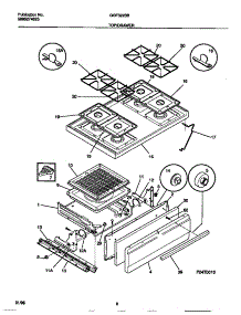 05 - Top / Drawer parts for Frigidaire Range GGF322BBDD from AppliancePartsPros.com