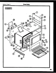 12 - Oven Body parts for Frigidaire Range CGC4M4WSTA from AppliancePartsPros.com
