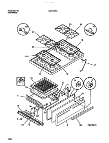 05 - Top / Drawer parts for Frigidaire Range GGF322BBDA from AppliancePartsPros.com