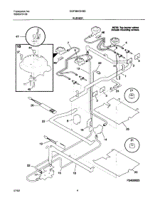 05 - Burner parts for Gibson Range GGF354CHSD from AppliancePartsPros.com