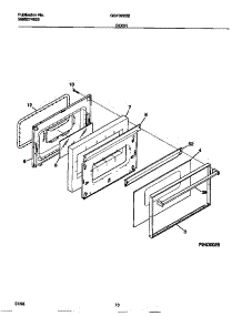 06 - Door parts for Frigidaire Range GGF322BBDD from AppliancePartsPros.com