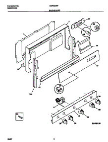 02 - Backguard parts for Frigidaire Range GGF333BFWB from AppliancePartsPros.com