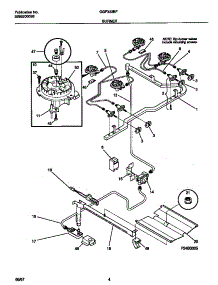 03 - Burner parts for Frigidaire Range GGF333BFWB from AppliancePartsPros.com