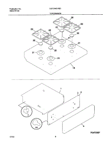09 - Top / Drawer parts for Gibson Range GGF354CHSD from AppliancePartsPros.com