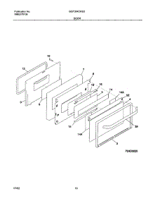 11 - Door parts for Gibson Range GGF354CHSD from AppliancePartsPros.com