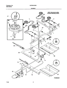 07 - Burner parts for Gibson Range GGF354CHSE from AppliancePartsPros.com