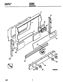 02 - Backguard parts for Frigidaire Range GGF355CFSC from AppliancePartsPros.com
