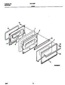 06 - Door parts for Frigidaire Range GGF333BFWA from AppliancePartsPros.com