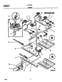 03 - Burner parts for Frigidaire Range GGF356BAWB from AppliancePartsPros.com