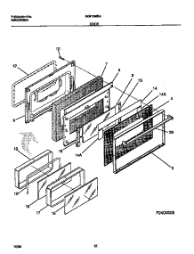 06 - Door parts for Frigidaire Range GGF356BAWB from AppliancePartsPros.com