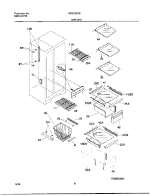 08 - Shelves parts for Frigidaire Refrigerator GRS20ZRHD8 from AppliancePartsPros.com