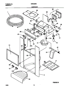 08 - Ice Dispenser parts for Frigidaire Refrigerator GRS20ZRHD4 from AppliancePartsPros.com