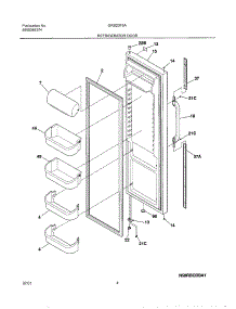 05 - Refrigerator Door parts for Gibson Refrigerator GRS23F5AW1 from AppliancePartsPros.com