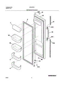 05 - Refrigerator Door parts for Gibson Refrigerator GRS23F5AW5 from AppliancePartsPros.com