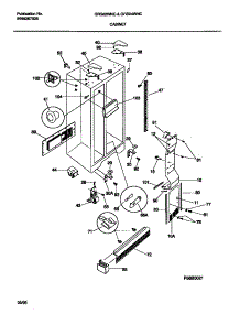 04 - Cabinet parts for Frigidaire Refrigerator GRS22WNCW0 from AppliancePartsPros.com