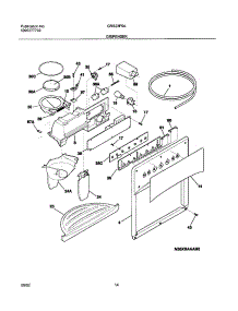 15 - Ice & Water Dispenser parts for Gibson Refrigerator GRS23F5AW5 from AppliancePartsPros.com