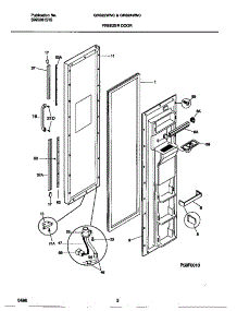 02 - Freezer Door parts for Frigidaire Refrigerator GRS22WNCW2 from AppliancePartsPros.com