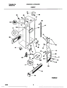 05 - Cabinet parts for Frigidaire Refrigerator GRS22WNCW2 from AppliancePartsPros.com